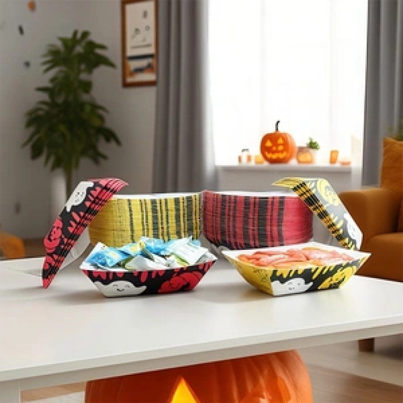 YunHePKG 100PCS Halloween Pape - Food Snacks That Are Black ulasan dan harga
