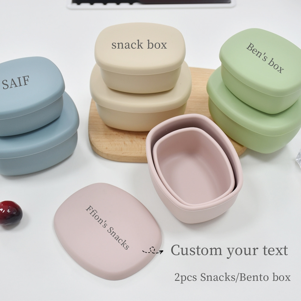 2-Pack 350ml + 200ml Silicone  - Food Snacks Name ulasan dan harga