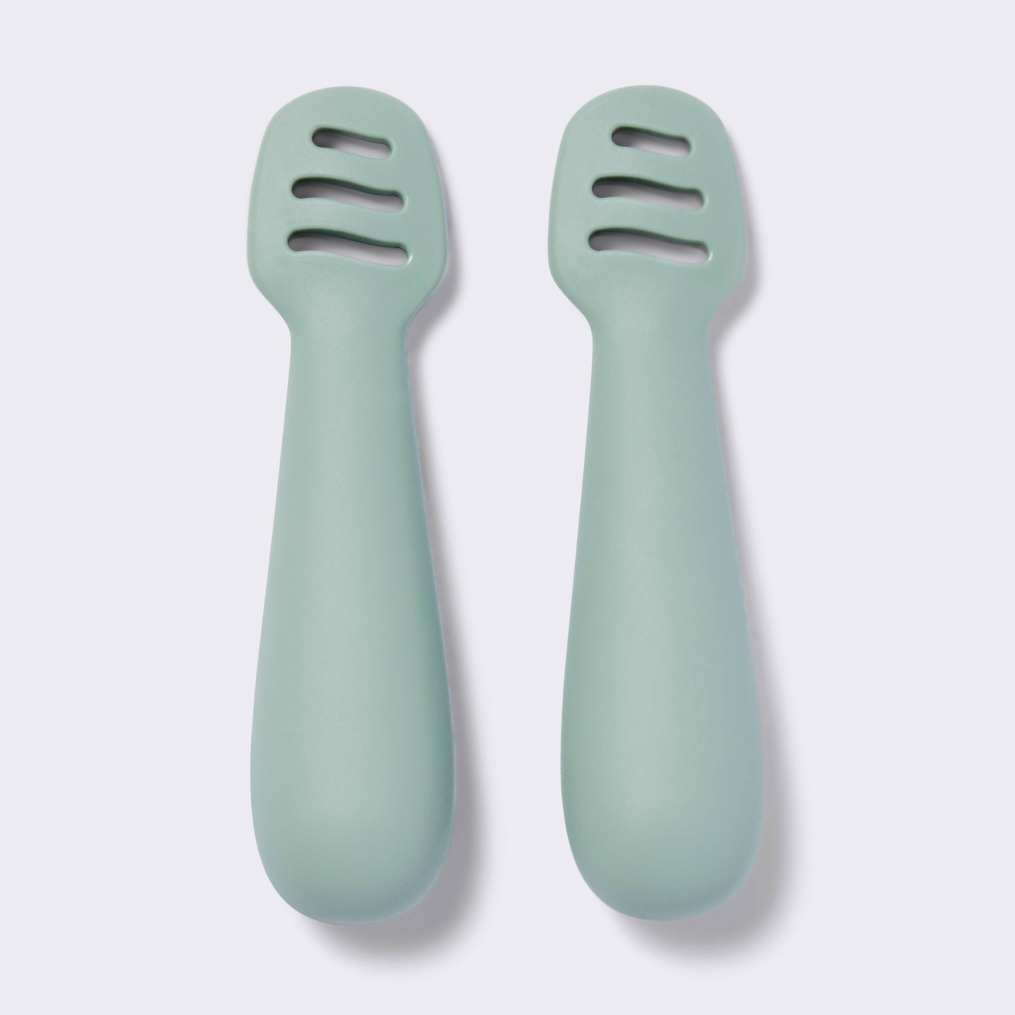 2pcs Green Baby Dipping Spoons - Food Snacks That Are Green ulasan dan harga