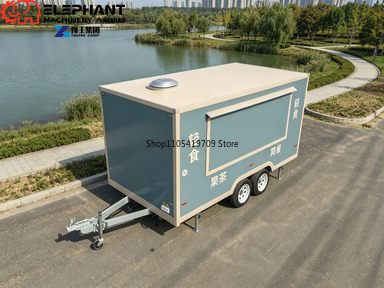 Square Fast Food Trailer Box M - Food Snacks Business ulasan dan harga
