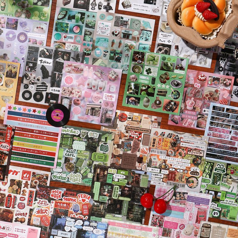 30Pcs Vintage Snack Food Paper - Snacks Food Labels ulasan dan harga