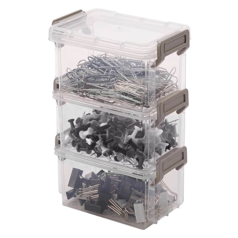 4-Pack 12oz Stackable Storage  - Snacks Food Labels ulasan dan harga