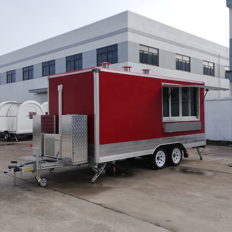 Square Type Food Trailer Custo - Food Snacks Business ulasan dan harga