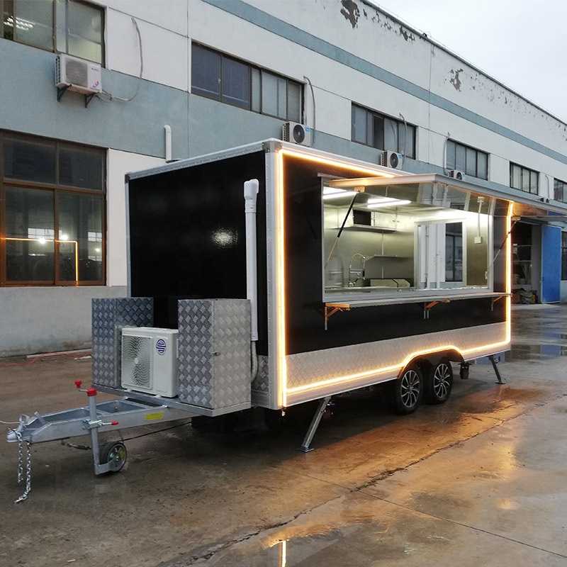 Square Type Food Trailer Custo - Food Snacks Business ulasan dan harga