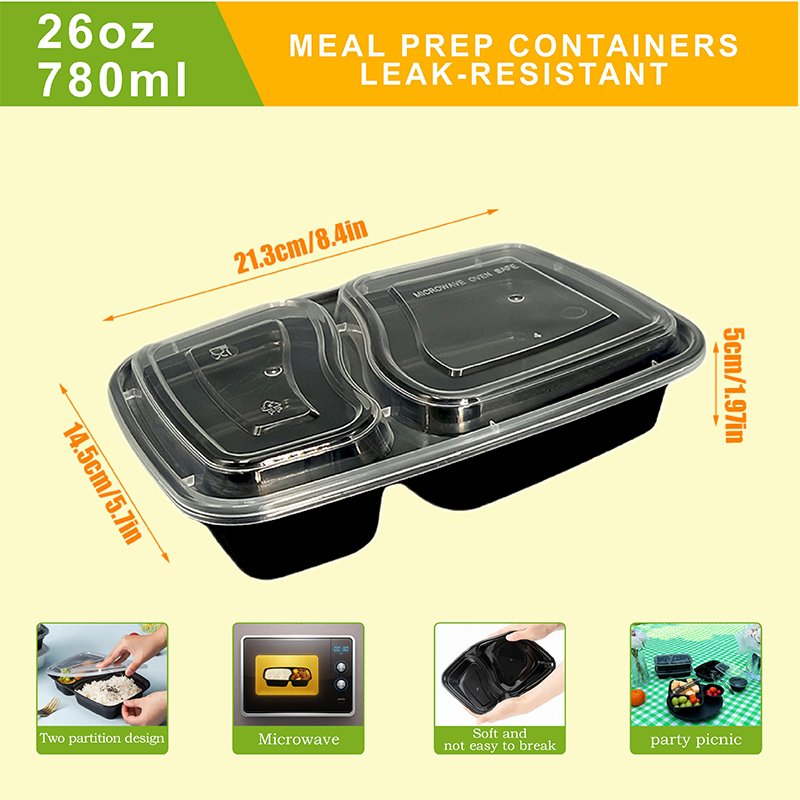 10/40 Pack 26 oz Two-Compartme - Food Snacks For Picnic ulasan dan harga