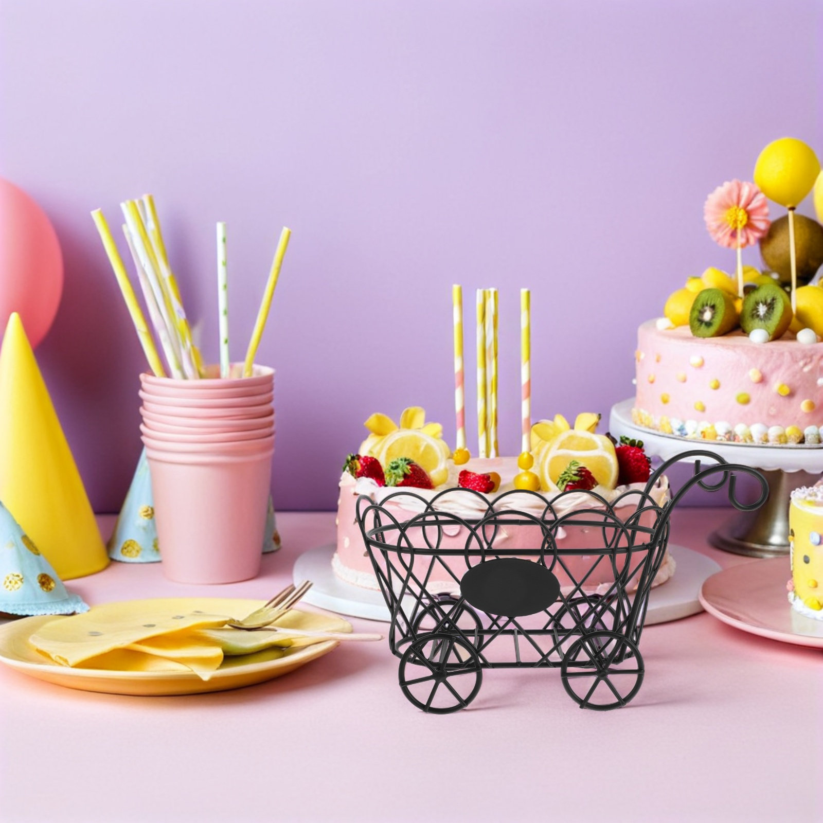 French Fries Basket Cradle Car - Food Snacks Party ulasan dan harga