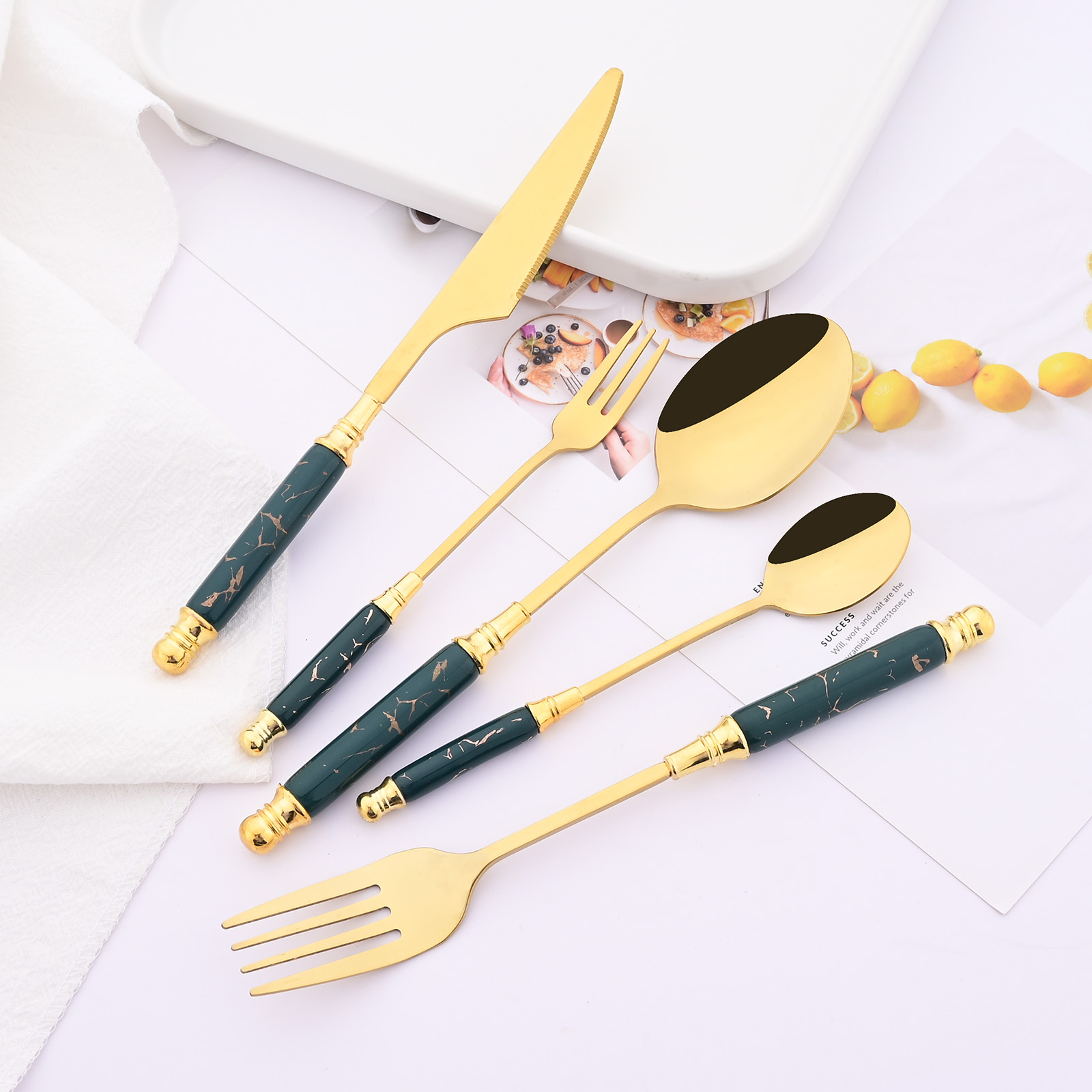 12Pcs Creative Dessert Spoon F - Food Snacks That Are Green ulasan dan harga