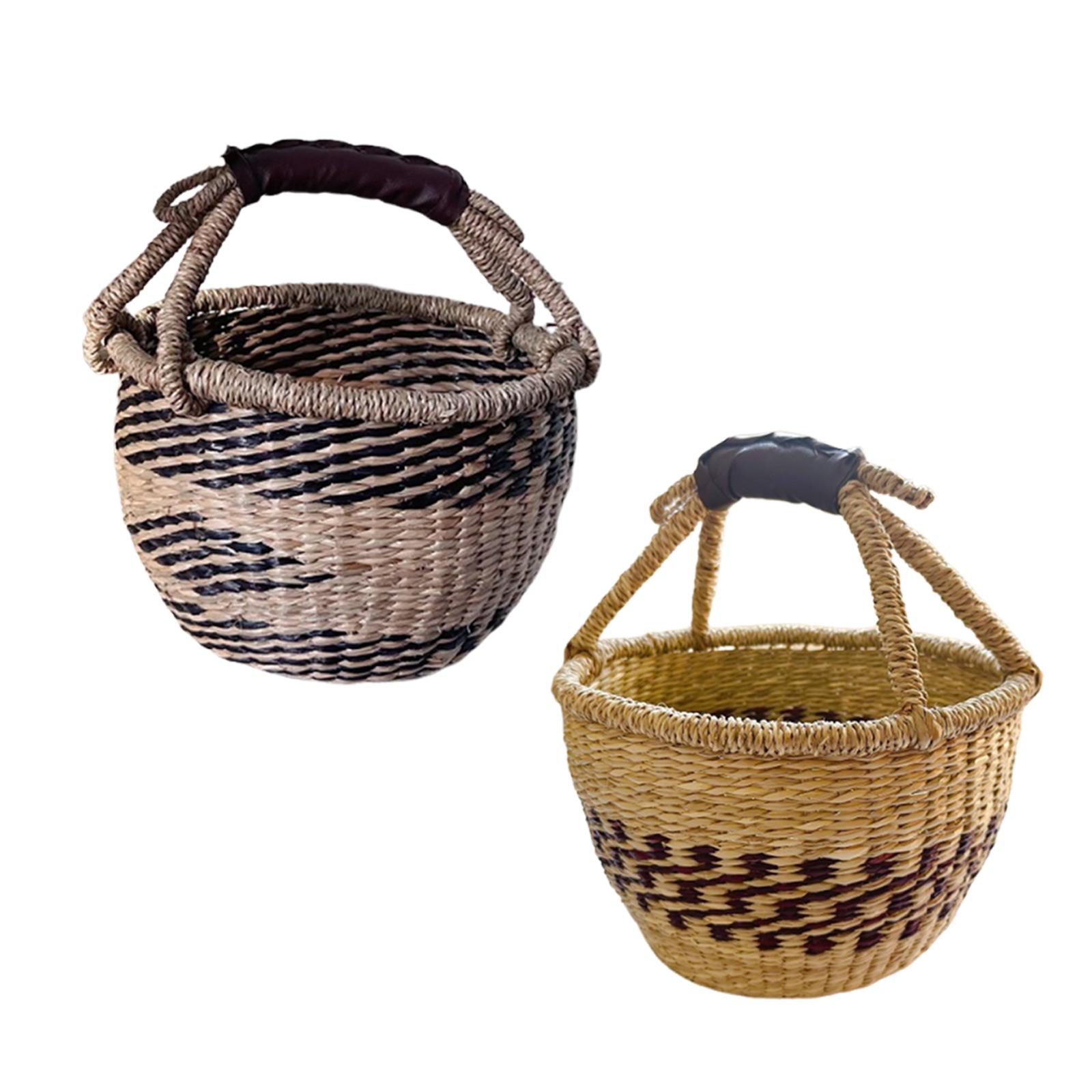 Handwoven Picnic Basket Multif - Food Snacks For Camping ulasan dan harga