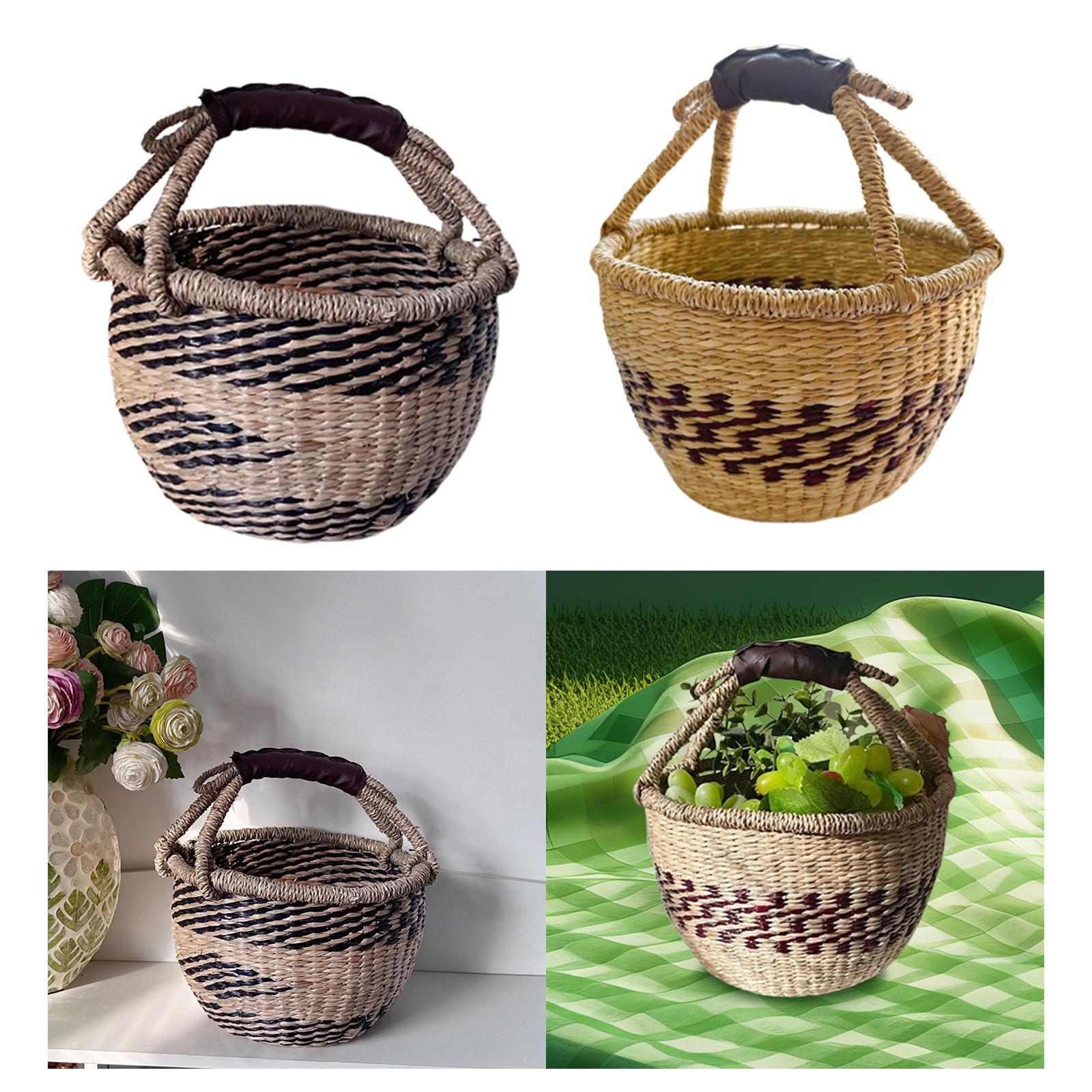 Handwoven Picnic Basket Multif - Food Snacks For Camping ulasan dan harga