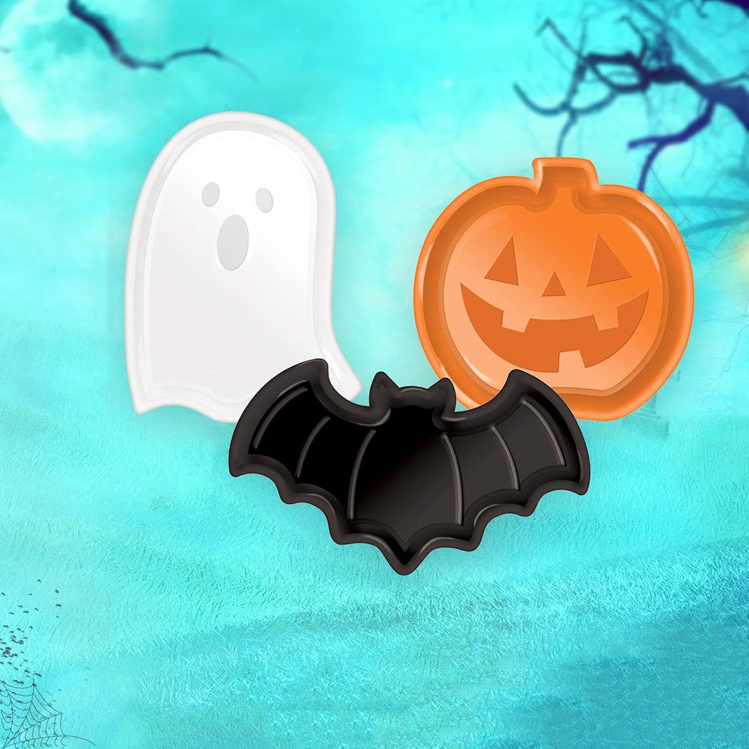 Reusable Halloween Plates Set  - Food Snacks Party ulasan dan harga