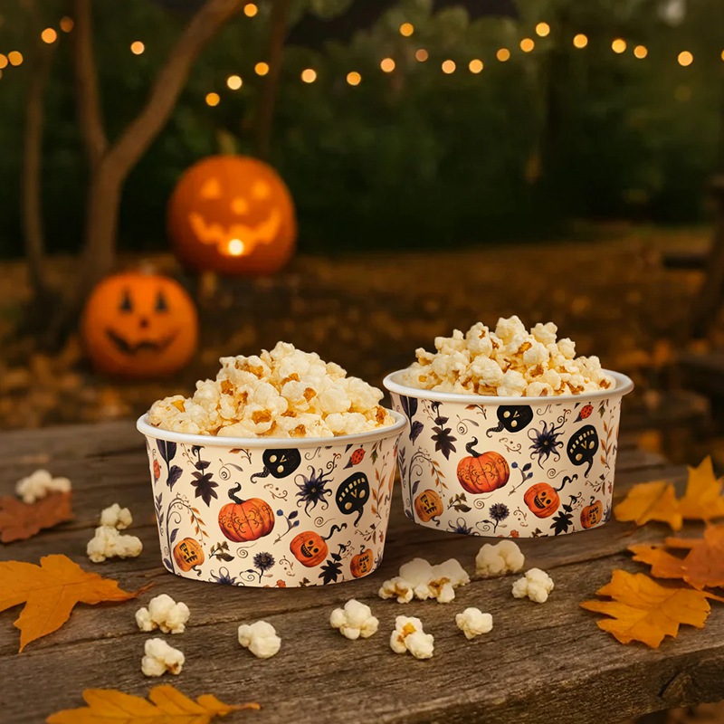 10/30/50Pcs Halloween Paper Bo - Food Snacks That Are Black ulasan dan harga