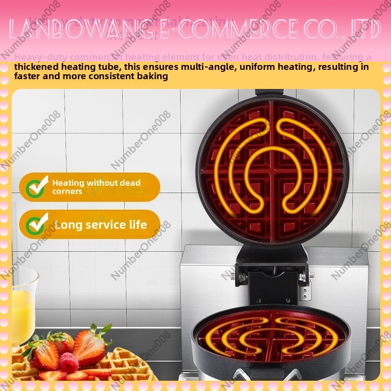 Rotating Waffle Maker Griddle  - Food Snacks Business ulasan dan harga