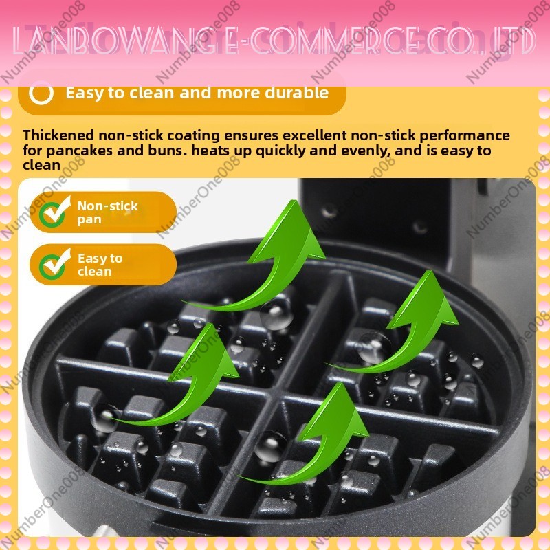 Rotating Waffle Maker Griddle  - Food Snacks Business ulasan dan harga
