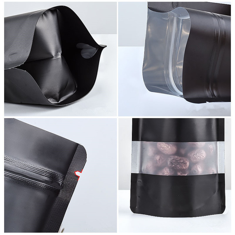 100PCS Stand-up Matte Black Al - Food Snacks That Are Black ulasan dan harga