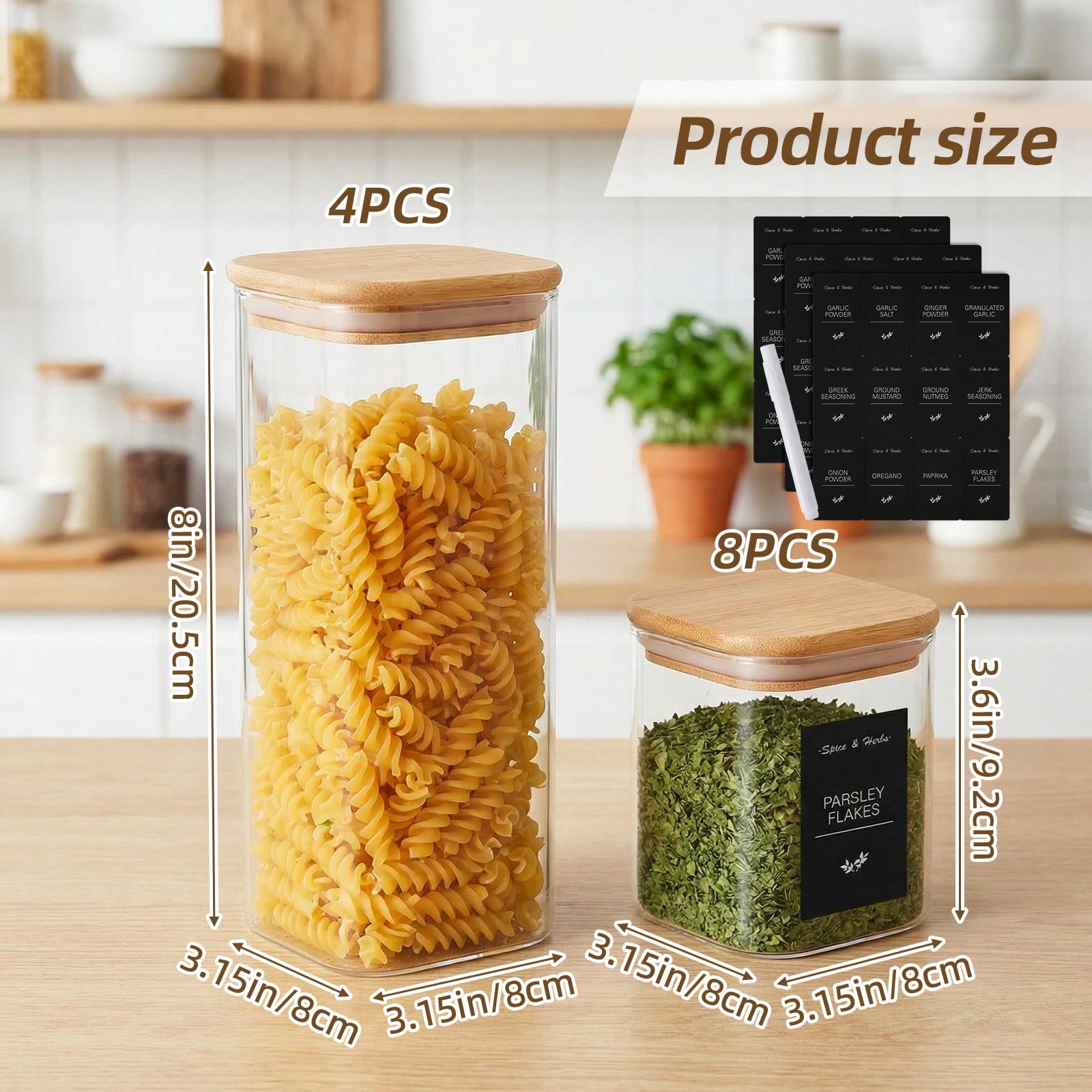 Glass Food Storage Containers  - Snacks Food Labels ulasan dan harga