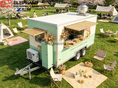 Box Shape Square Food Trailer  - Food Snacks Business ulasan dan harga