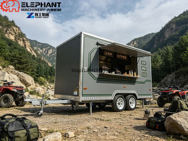 Box Shape Square Food Trailer  - Food Snacks Business ulasan dan harga