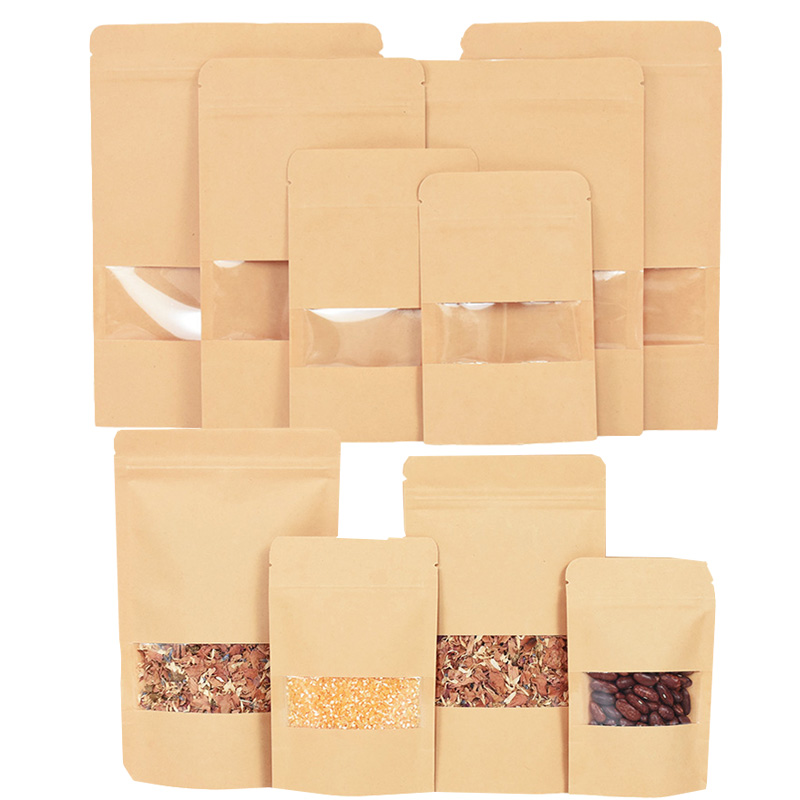 20/50pcs Kraft Paper Zip Lock  - Food Snacks Party ulasan dan harga