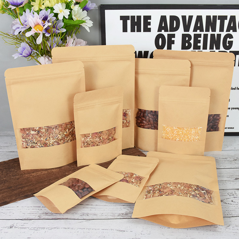 20/50pcs Kraft Paper Zip Lock  - Food Snacks Party ulasan dan harga