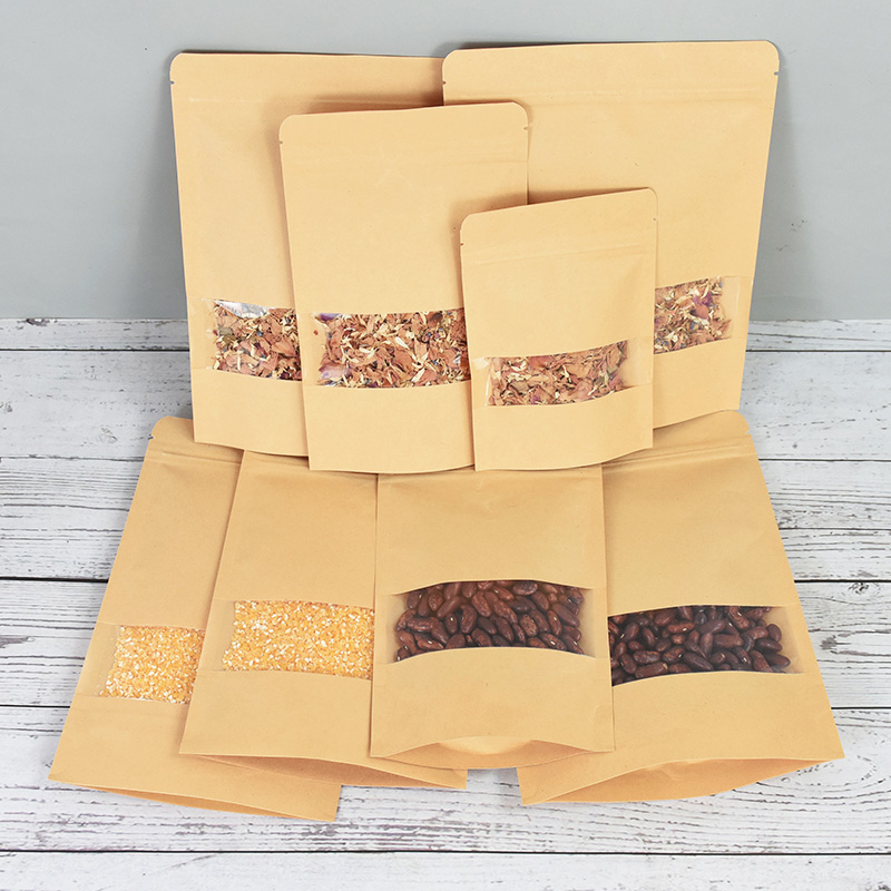 20/50pcs Kraft Paper Zip Lock  - Food Snacks Party ulasan dan harga