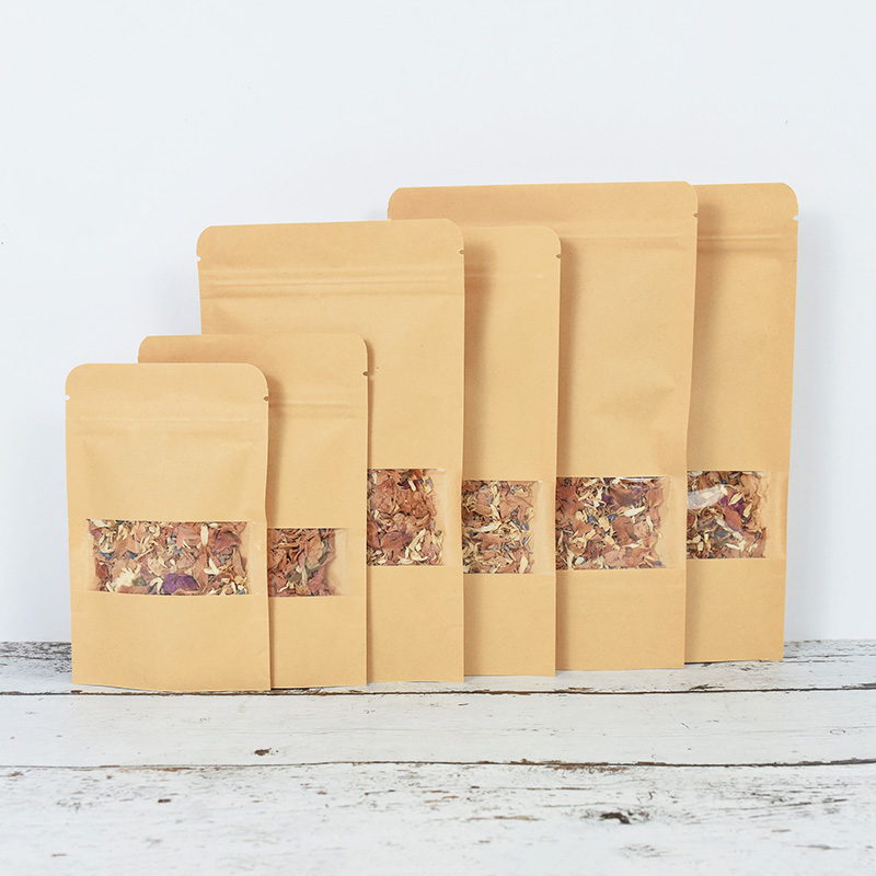 20/50pcs Kraft Paper Zip Lock  - Food Snacks Party ulasan dan harga