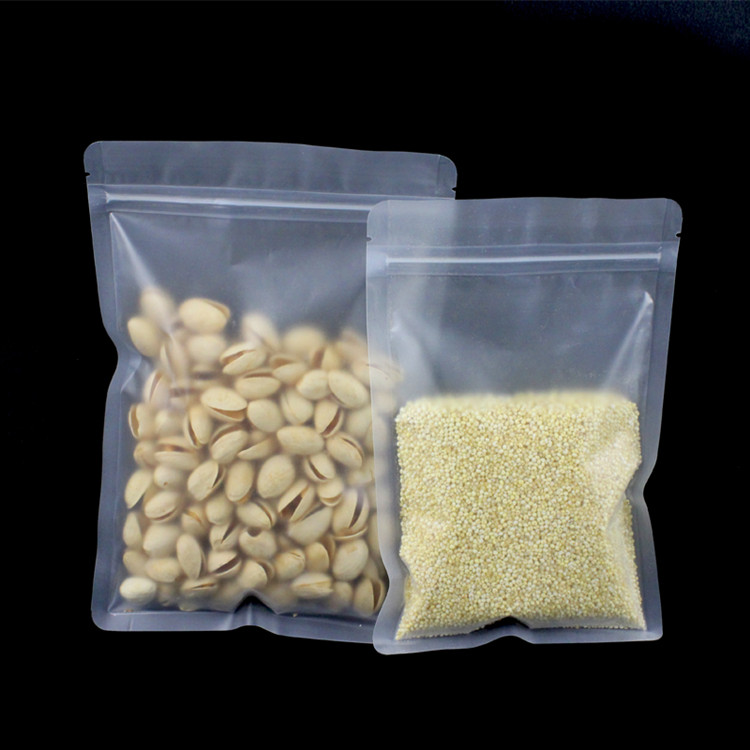100PCS Frosted Plastic Ziplock - Food Snacks Logos ulasan dan harga