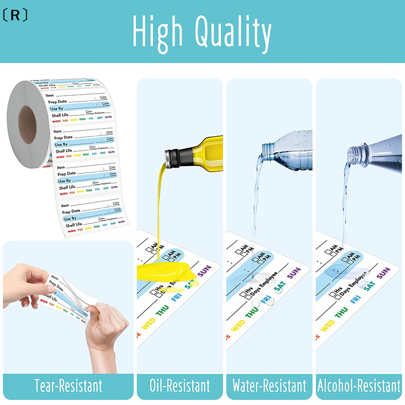 〔R〕300Pcs Roll Kitchen Date Fo - Snacks Food Labels ulasan dan harga
