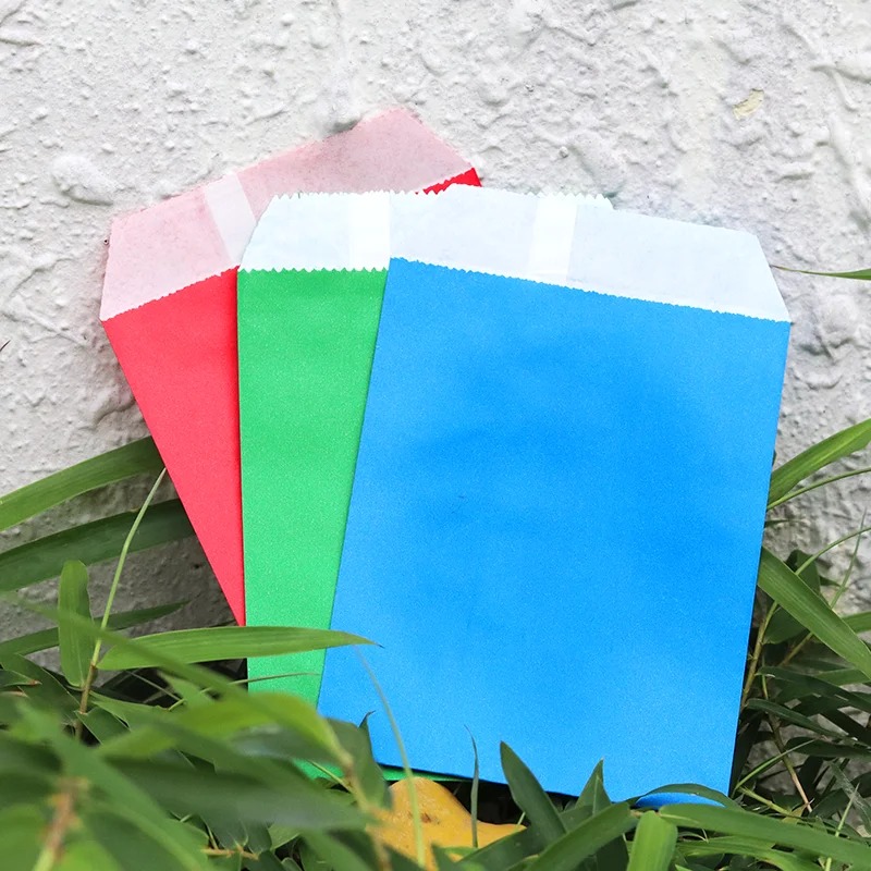50/100pcs color Gift Kraft Pap - Food Snacks Party ulasan dan harga