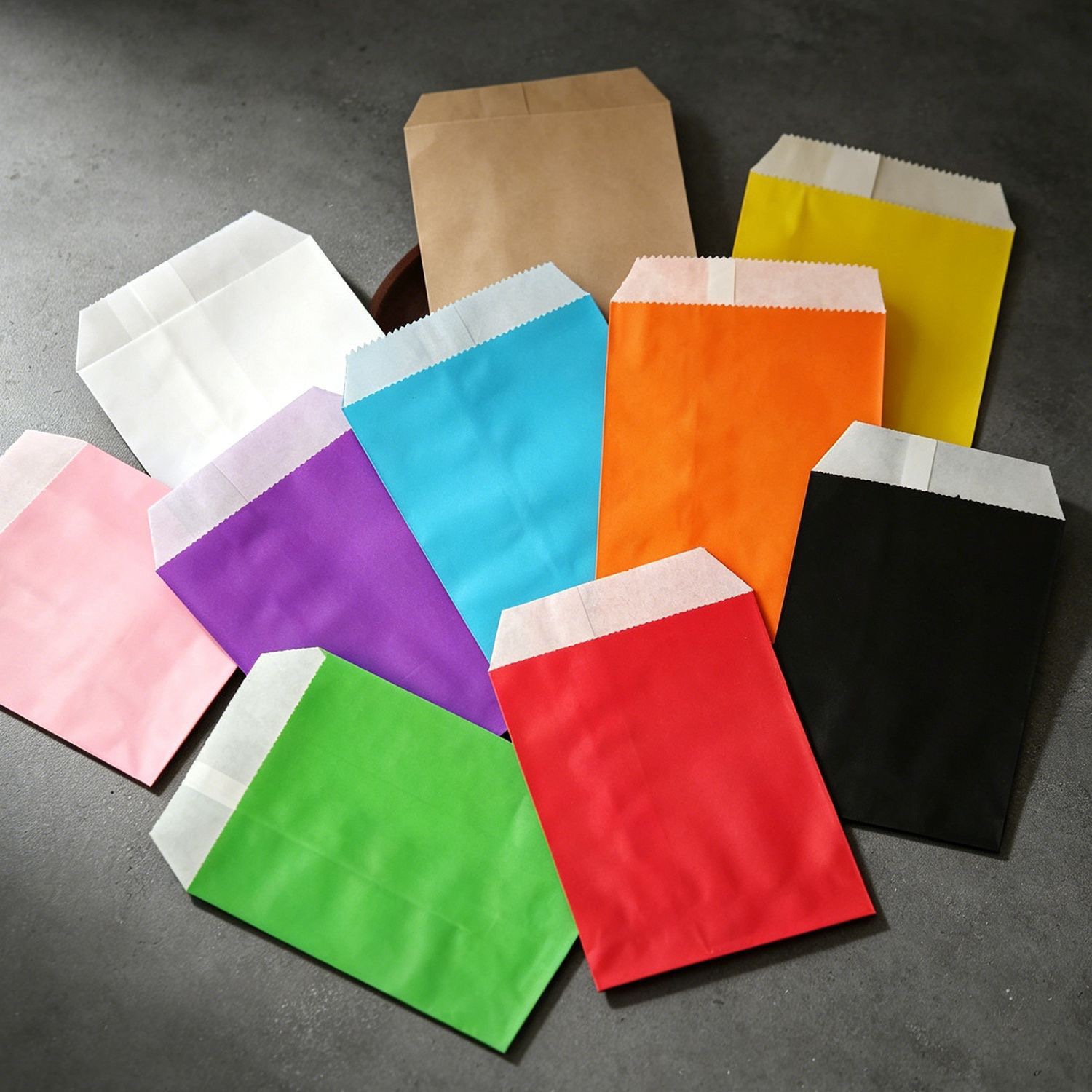50/100pcs color Gift Kraft Pap - Food Snacks Party ulasan dan harga