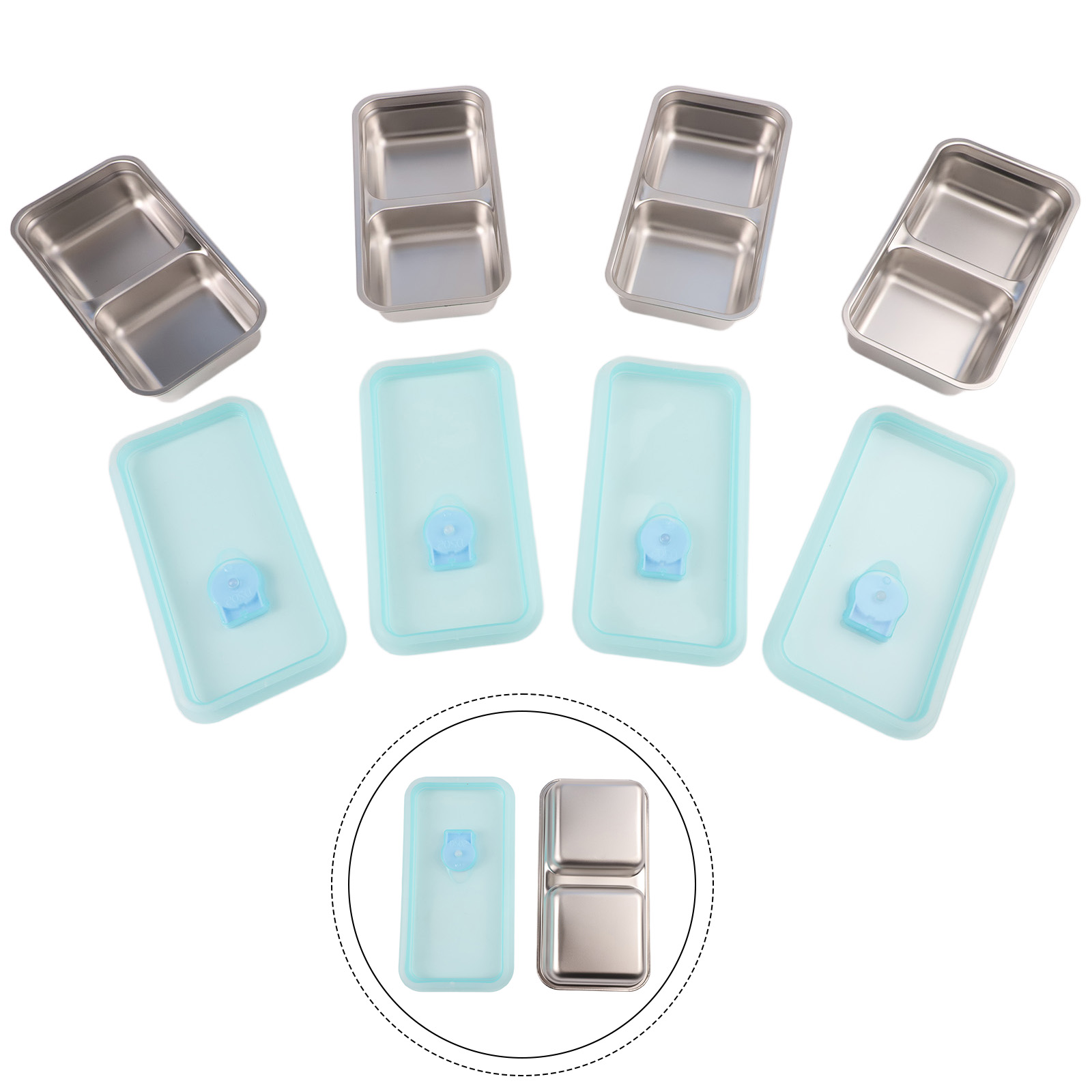 4Pcs Stainless Steel Snack Con - Food Snacks For Picnic ulasan dan harga