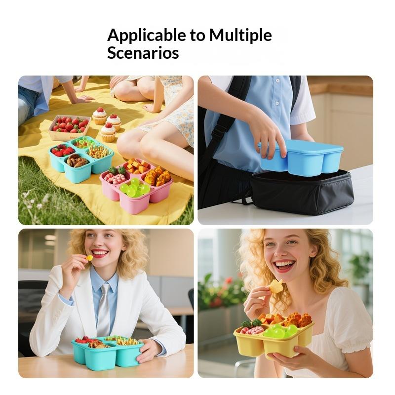 Silicone Snack Box: Food Grade - Food Snacks For Picnic ulasan dan harga
