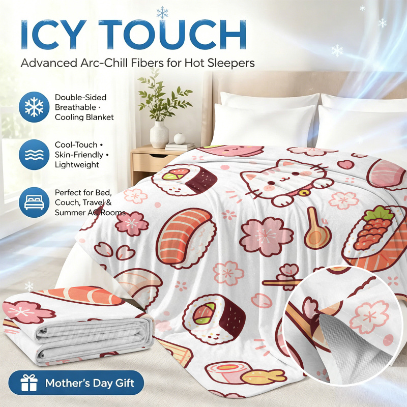 Cooling Blanket Vintage Snack  - Food Snacks For Camping ulasan dan harga