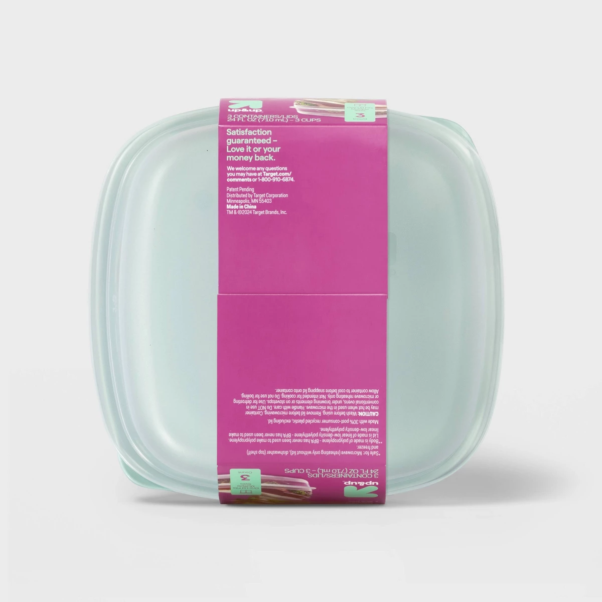 2026 New 3 Pack 24oz Square Fo - Food Snacks That Are Green ulasan dan harga
